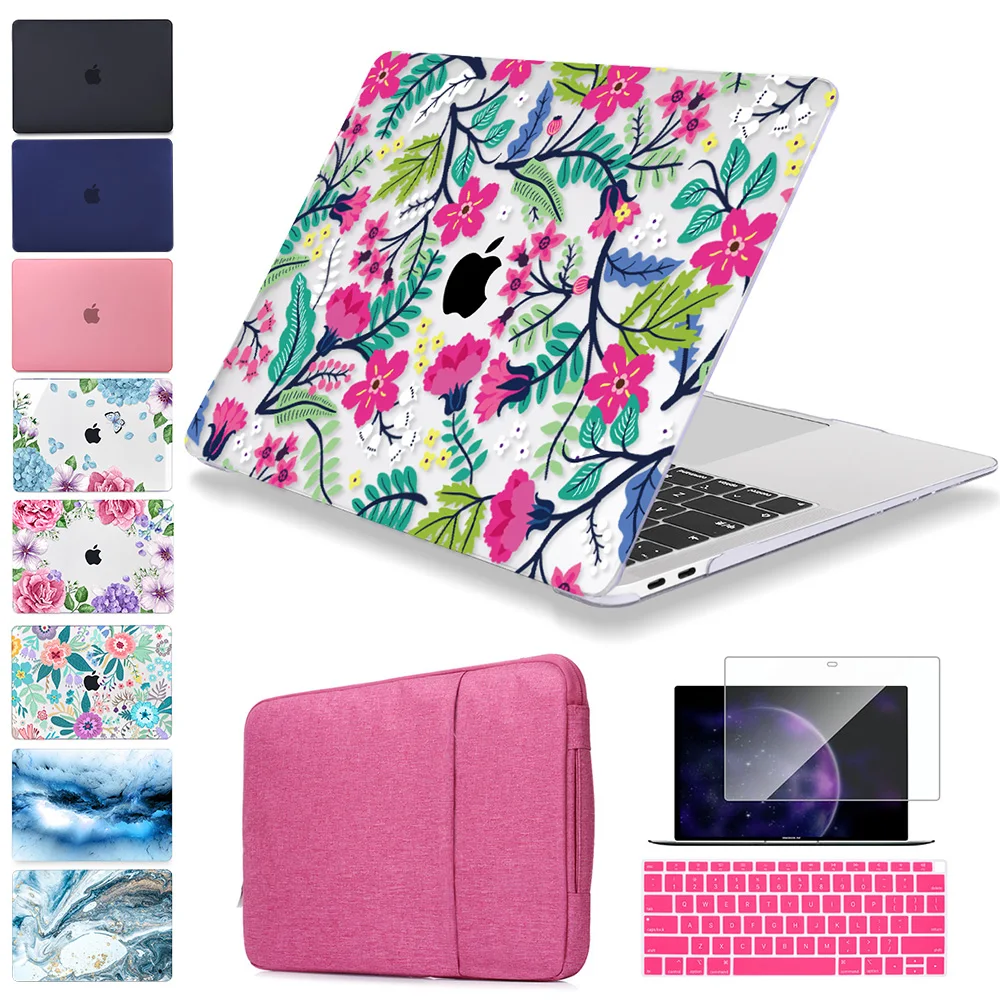 Чехол для ноутбука MacBook Air Pro retina 11 12 13 15 дюймов A1932 3 2019 Touch bar A2159 пластиковый жесткий