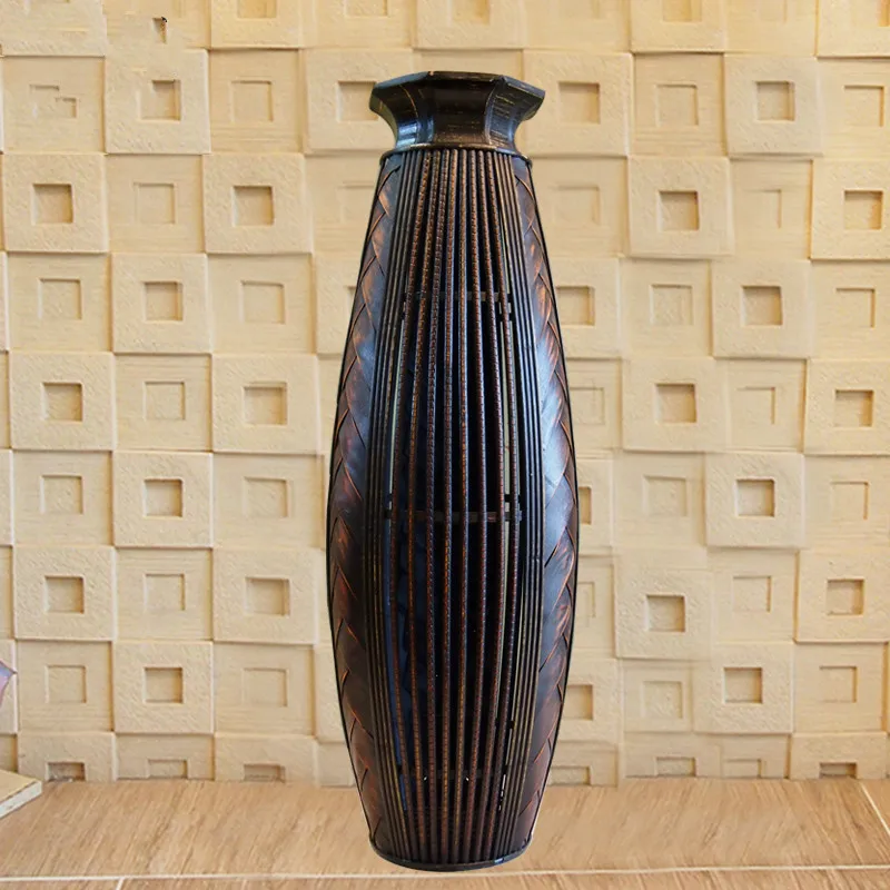 Европейский стиль креативные бамбуковые вазы украшения в американском ретро