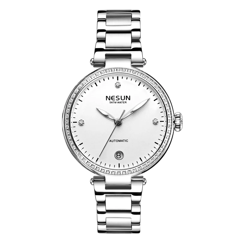 Switzerland Luxury Brand NESUN Japan MIYOTA Automatic Mechanical Women's Watches 50M Waterproof Diamond Auto Date Clock N9215-2 images - 6
