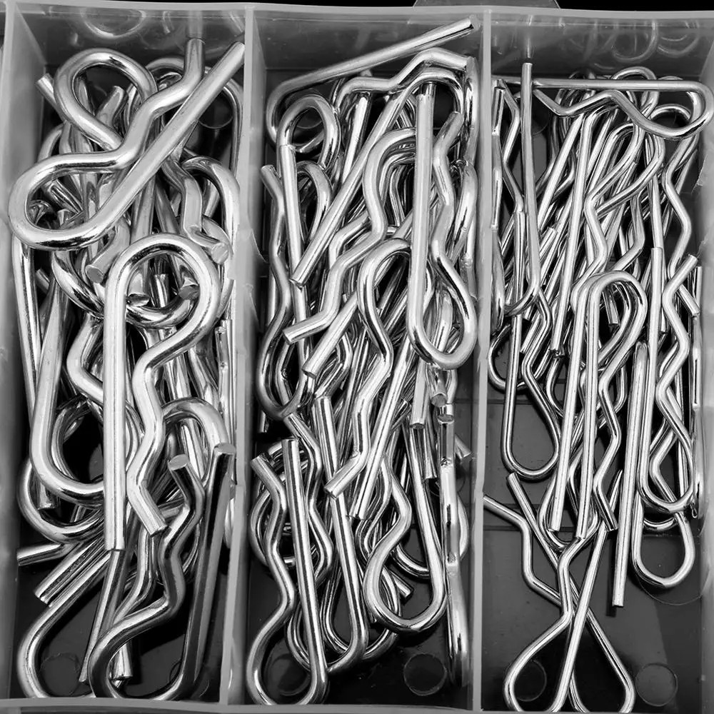 150 шт./лот R штифты 6 размеров Тракторные с пластиковой коробкой Ассортимент