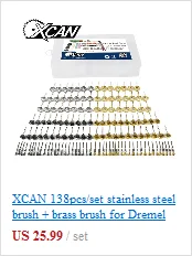 XCAN 10 шт нержавеющая сталь/нейлон/Латунь Карандаш колеса кисти 3,0 мм хвостовик для вращающихся инструментов dremel