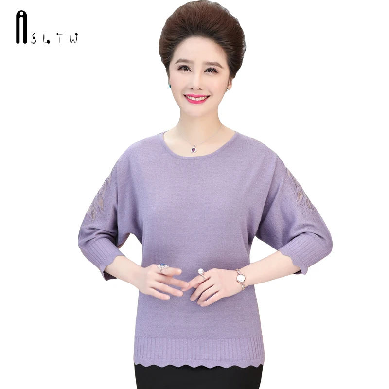 ASLTW Loose Sweater For Women New Spring Solid Batwing Sleeve Pullovers Knitwear Jumper Casual Pull Lady's | Женская одежда