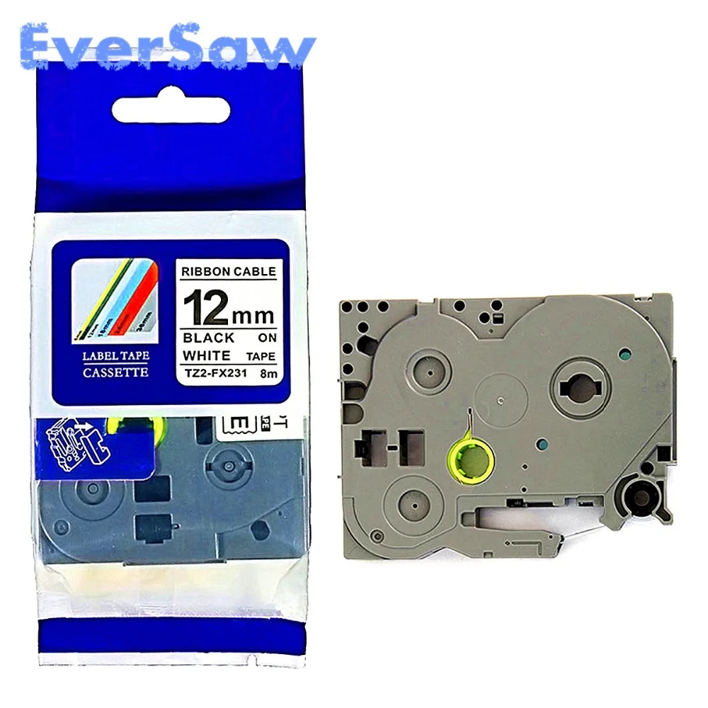 10PK brother Flexible ID label Tapes TZE FX231 Tze-fx231 TZ- black on white 12mm tze printer ribbons for p touch tape | Компьютеры и