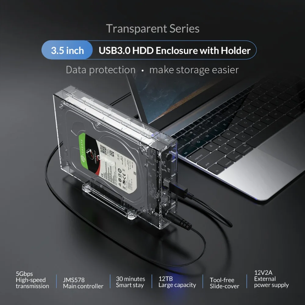 Orico 3 5 дюймовый USB3.0 прозрачный мобильный жесткий диск для компьютера внешний