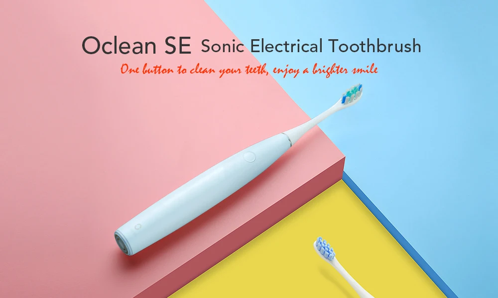 Перезаряжаемая электрическая зубная щетка Oclean SE с 4 щеточными головками, 1 настенный держатель, международная версия приложения, щетка для управления