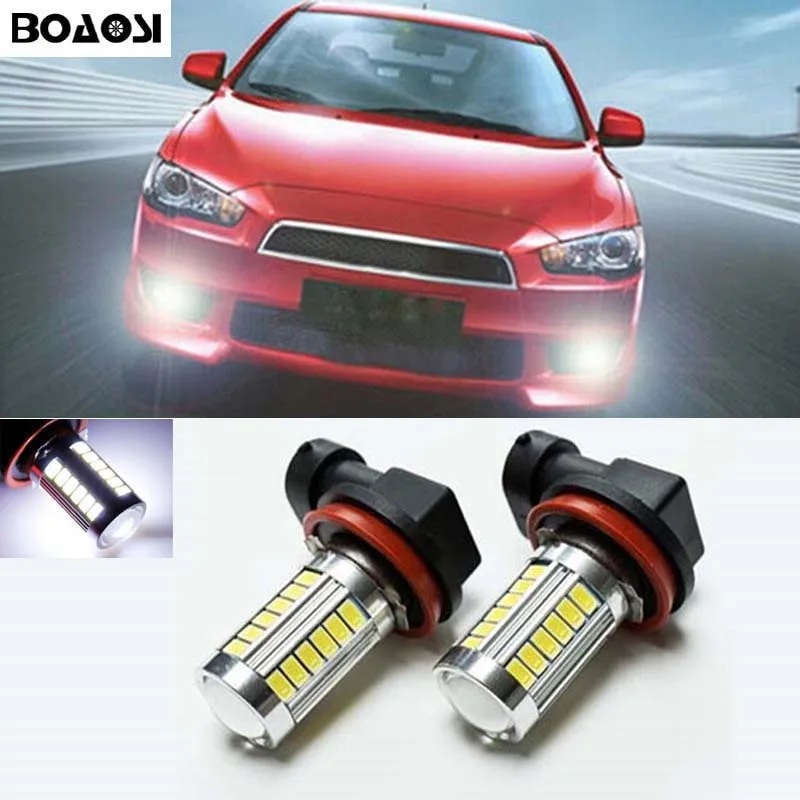 2x супер белый H8 H11 samsung 5630SMD светодиодный противотуманный фонарь лампа для Защитные чехлы для сидений, сшитые специально для Mitsubishi Lancer 2010- Mitsubishi Asx