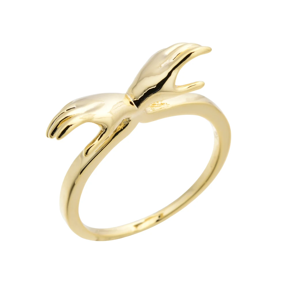 Сладкий и романтические маленькие руки девушки кольцо модное ювелирное изделие