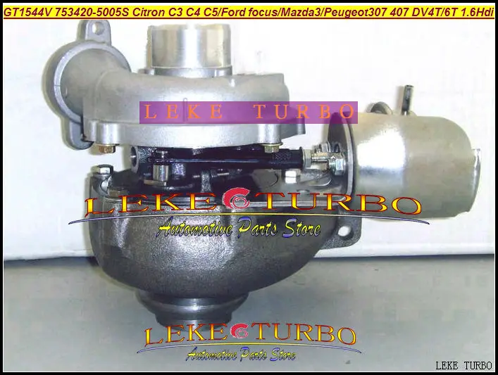 GT1544V 753420 750030 753420-0003 753420-5005S турбо для Mazda 3 Citroen C3 C4 C5 Peugeot 206 407 DV6TED4 DV4T 9HZ 1.6L |