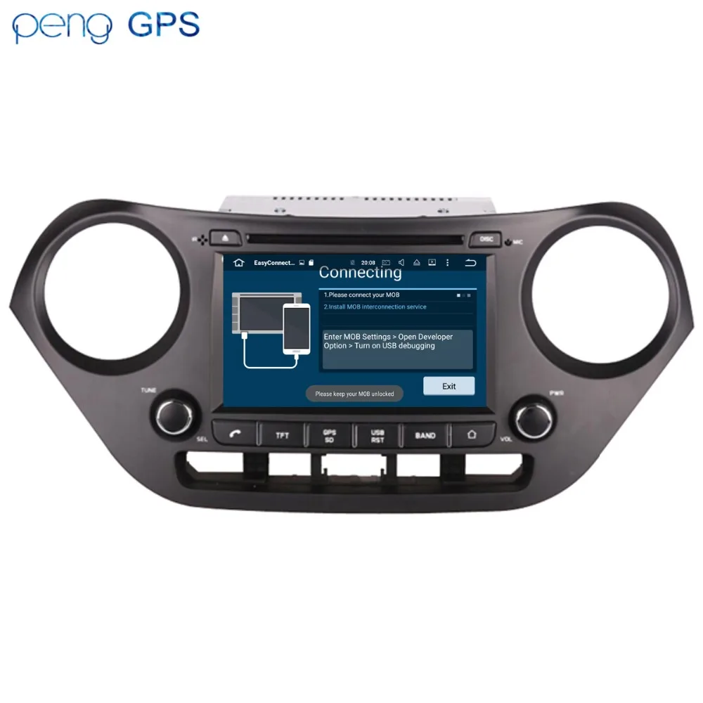 Автомобильный стерео Android 8 1 для hyundai I10 2013 + навигация в автомобиле gps