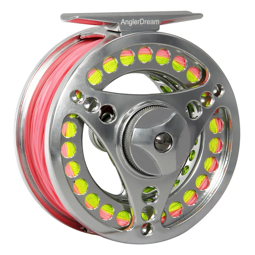 Angler Dream 3/4 5/6 7/8 9/10WT Fly Рыболовная Катушка комбо CNC машина алюминиевая Серебряная