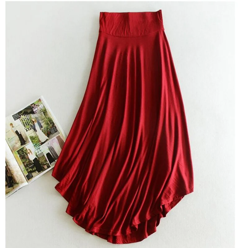 Летняя юбка качели из модала Новинка весна осень 2020 Женская облегающая свободная