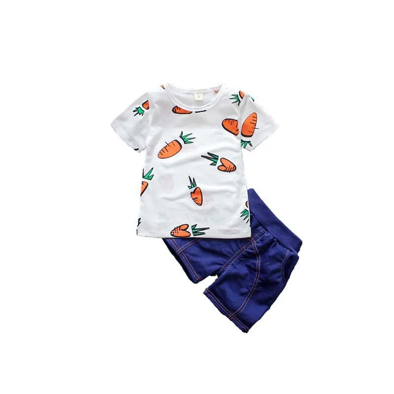 2019 summer new boys clothes sets children fashion cotton tees+shorts 2pcs tracksuit for kids casual sport clothing 1-4T | Детская