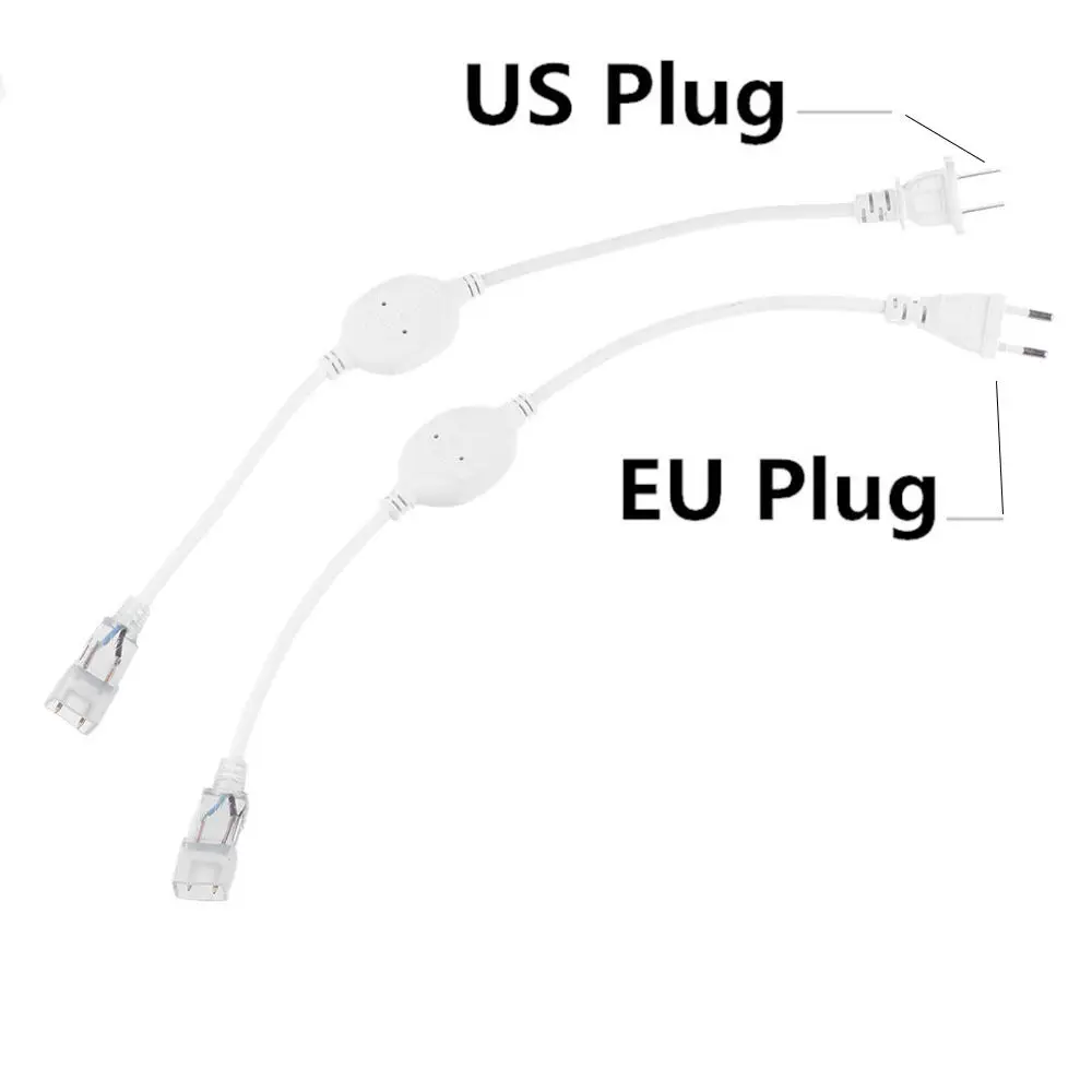 Штепсельная розетка US/EU с 2 контактами для 5050 SMD Светодиодная лента 220В|socket led|socket