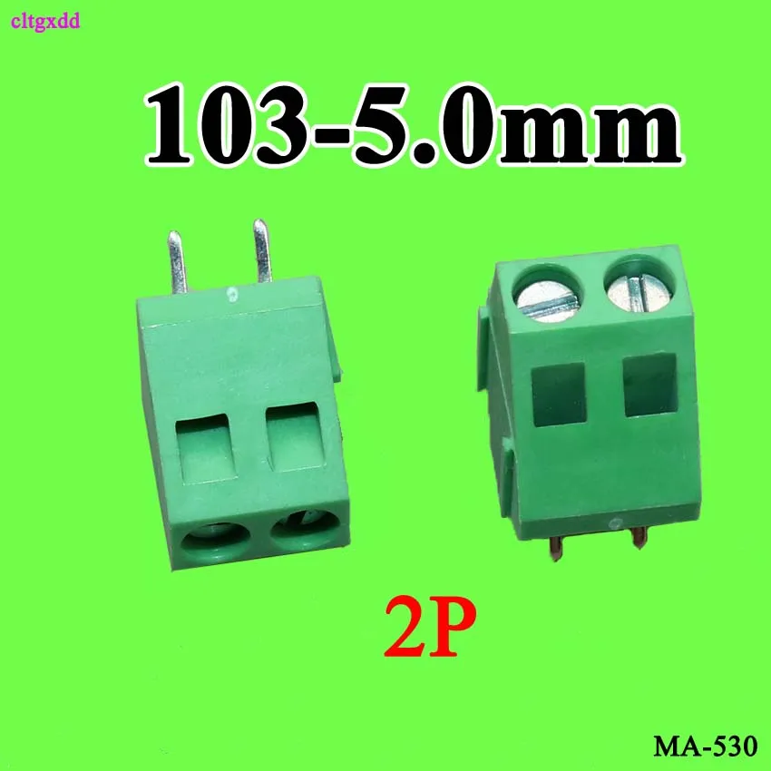 

cltgxdd 10pcs Screw PCB terminal block 103 5.0mm KF 103-5.0mm 103-5.0 KF103-5.0MM 2p 3p 5.0MM