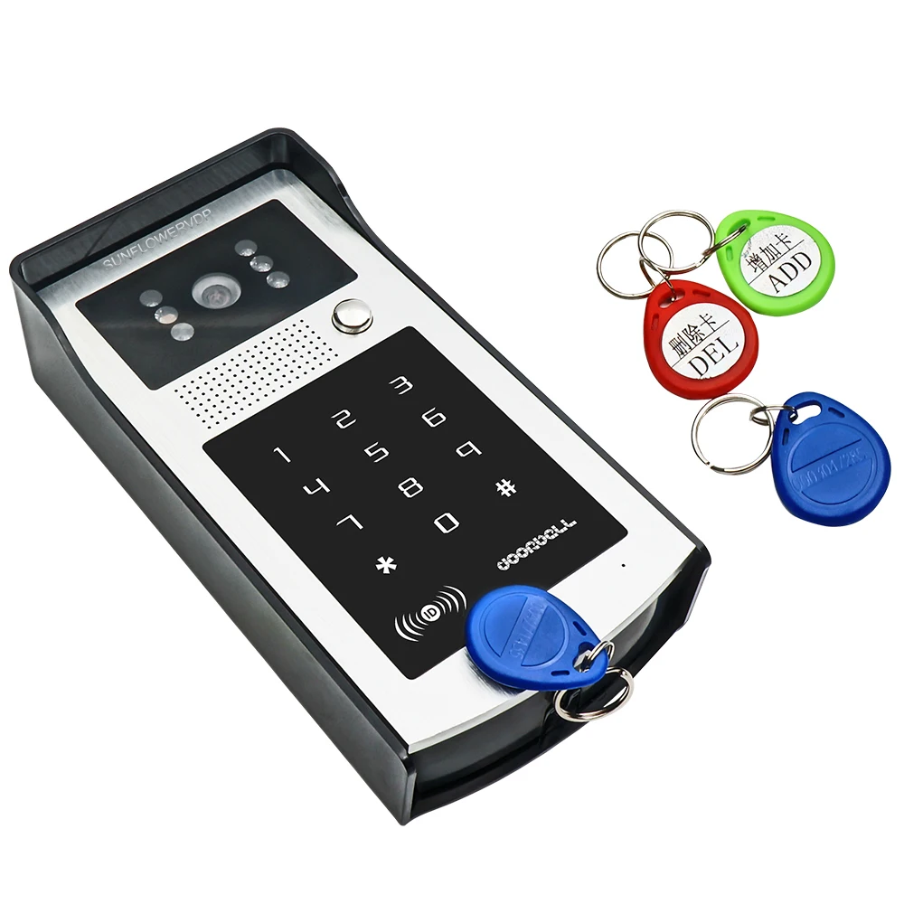 8GB SD Card Recording Door Intercom 3 Units 7