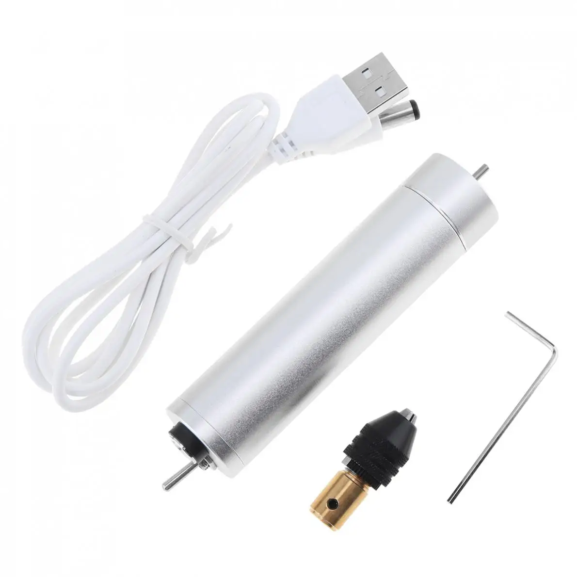 Мини DC 5 V-6 V 180 мотор электрическая ручная дрель USB роторный Набор инструментов с 0,4-3,4 трехкулачковым патроном и шестигранным ключом