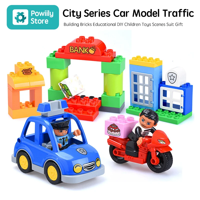 Конструктор Город большого размера модель автомобиля строительные блоки