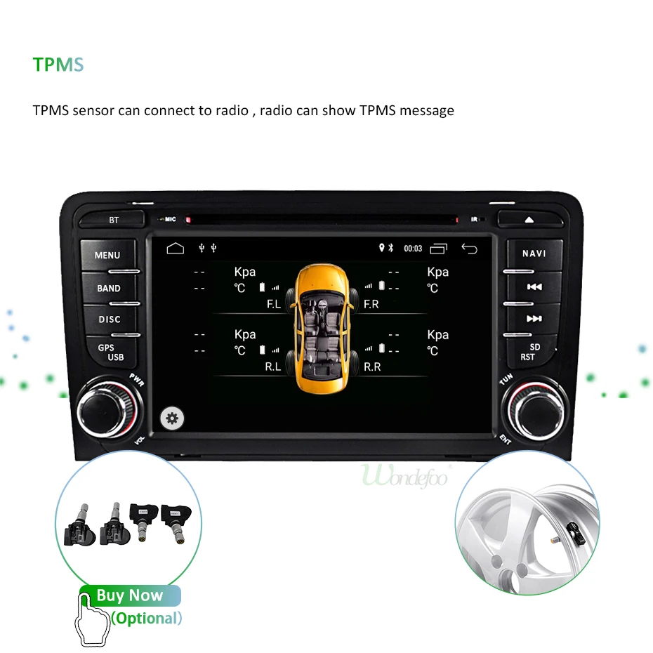 Ips DSP Android 9,0 4 ГБ/2 Гб 8 ядерный/4 core 2 дин gps для Audi A3 S3 2003-2012 DVD плеер навигационная Авто Аудио мультимедиа