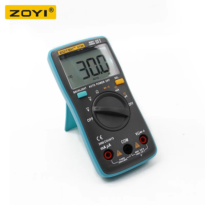 ZOYI ZT98 ручной профессиональный цифровой мультиметр Удержание данных истинный RMS