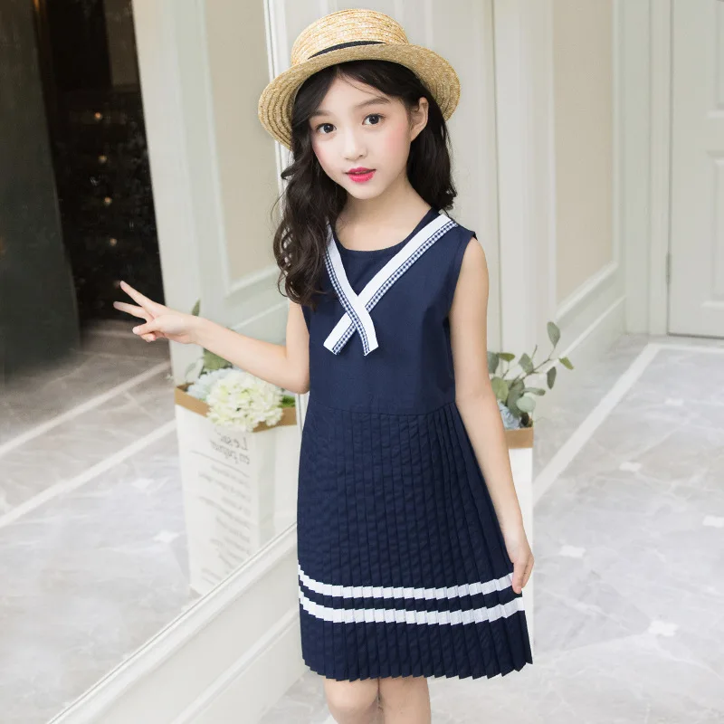 Military Girls Dress 3 4 5 6 7 8 9 10 11 12 Years Sleeveless Summer Kids Dresses Baby Girl Casual Clothes Big Clothing | Детская одежда