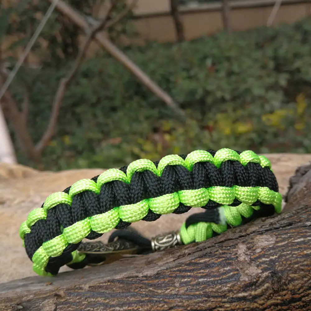 Браслет Paracord мужские бусы с рунами викингов топор талисман шарм Плетеный