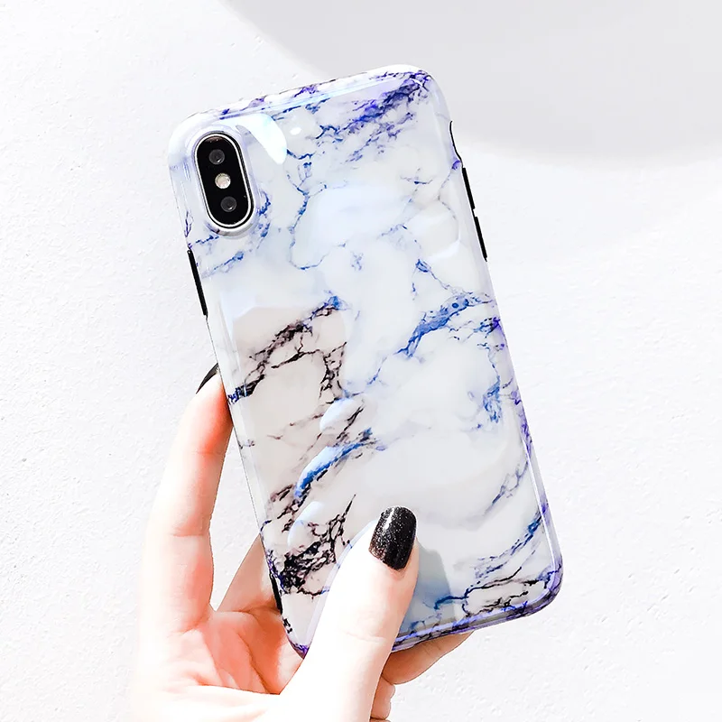TRAICY Marble Stone Gel Case for Apple iPhone 7 6s 6 8 Plus X 10 Cases Black White Soft Tpu Squishy phone Cover Coque |