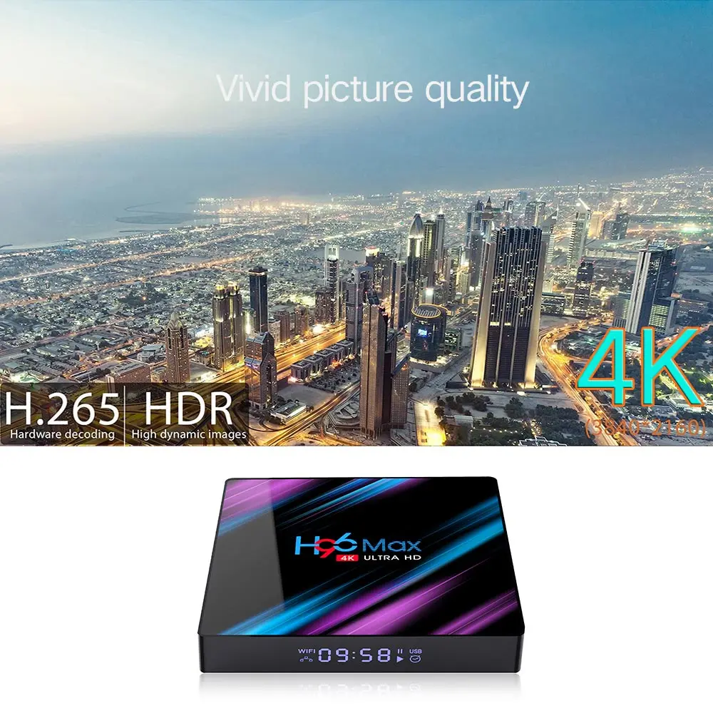 H96 MAX 9,0 Android tv Box 2G RAM16GB WiFi 2,4G/5G Bluetooth 4,0 FCC ROHS Сертификация проигрыватель google Youtube телеприставка