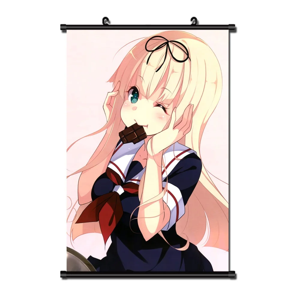 Японского аниме Kantai Коллекция yuudachi стены прокрутки плакат 40x60 см Куадрос decoracion салон прокрутки живопись холст - Цвет: A