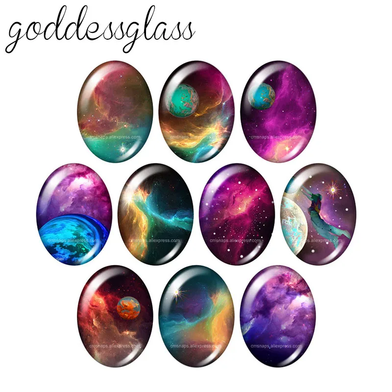 

10 шт., овальные стеклянные кабошоны 13 х8 мм/18 х2 5 мм/30 х40 мм