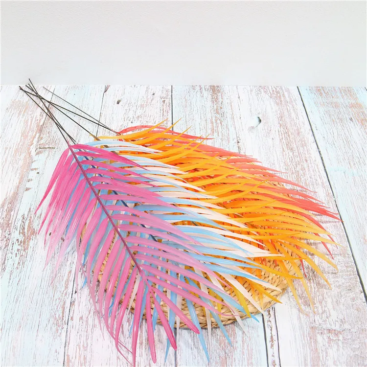 Искусственные Пальмовые Листья пластиковые веерообразные листья ветка домашнее