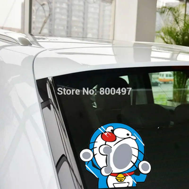 Новейший автомобильный стиль мультяшный милый забавный кот ударяющий стекло