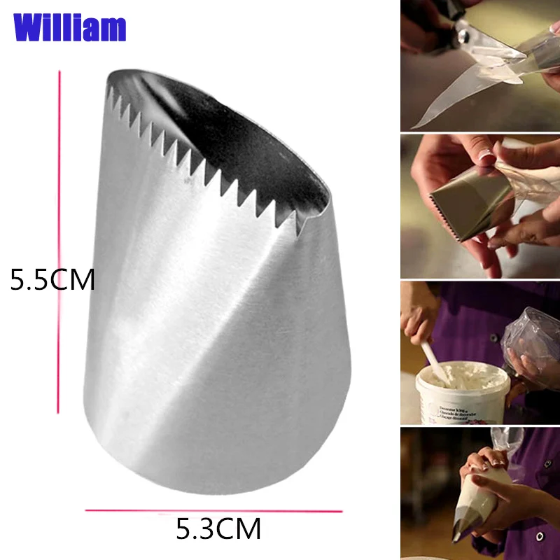 1pcs Extra Large Stainless Cream Cake Nozzle Icing Piping Nozzles Decorating Tools Pastry Tip Fondant Baking Accessories - купить по
