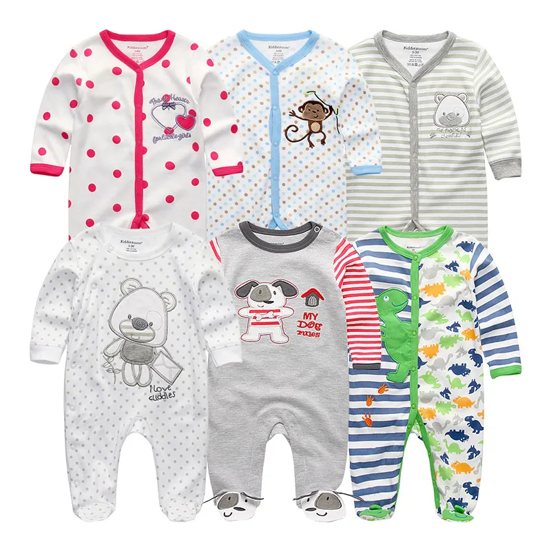 Детская одежда комбинезоны для девочек и мальчиков 6 шт./компл. 2019 детские костюм