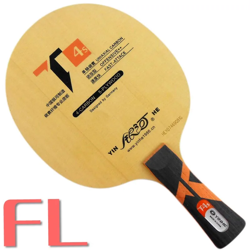FL long handle Galaxy YINHE T4s(одноосный углерод, T-4 обновления) лезвие для настольного тенниса для ракетки для пинг-понга - Цвет: FL long handle