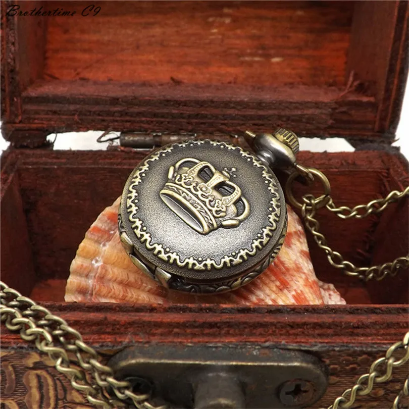 Винтажные часы унисекс из бронзы Наруто кварцевые Подвесные с цепочкой для