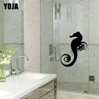 YOJA 23x16,6 см Забавный морской конек украшения Ванная комната душа наклейка на стекло стену G2-0010
