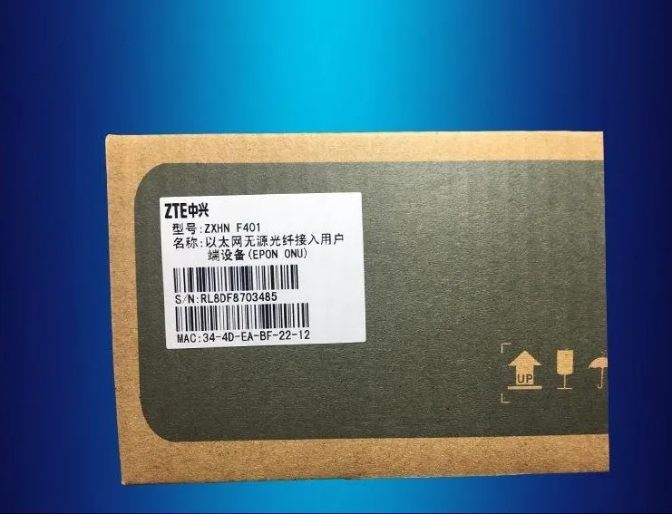 Новые ZTE ZXA10 F401 EPON ONU ONT 1LAN + 1 порт для кастрюль FTTH Porject F420 F460-все контакты поставки |