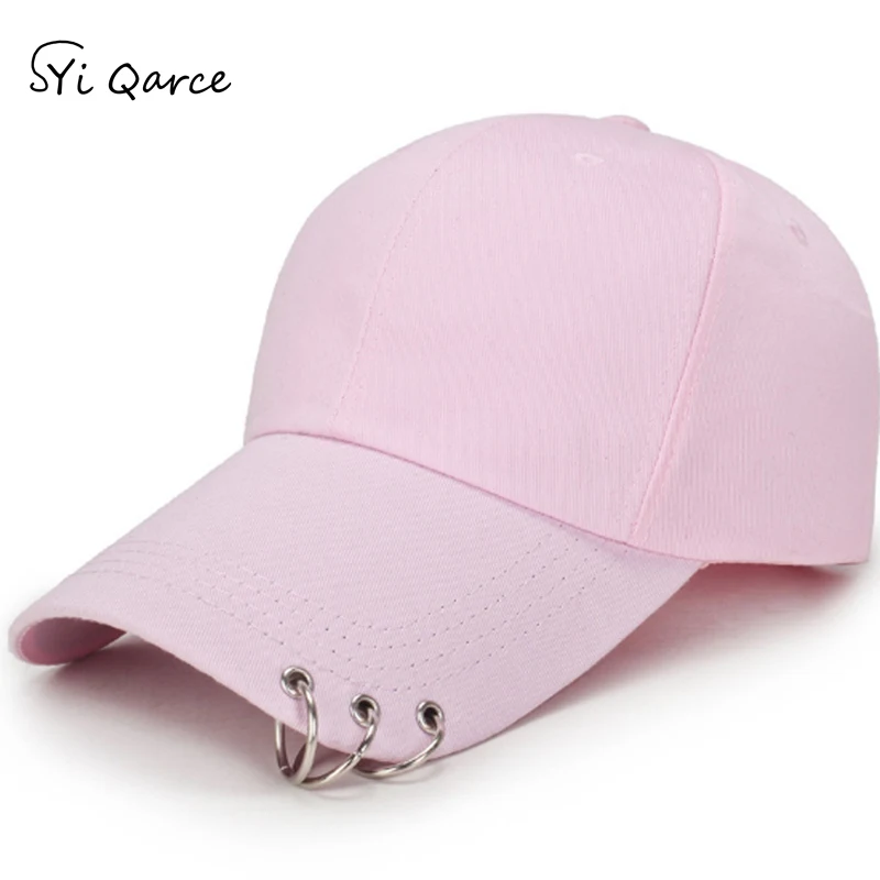 Pink SYi Qarce Высококачественная Регулируемая бейсбольная кепка с кольцом, Спортивная солнцезащитная Кепка для женщин и мужчин, модная бейсболка кепка NM434-36 - Цвет: Pink