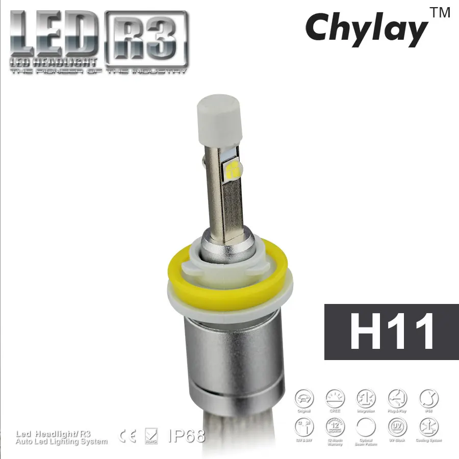 one pair H11 LED Car Headlight bulb R3 9600lm 6000K White light H8 H9 Auto Front lamp Automobile Headlamp Conversion Kit | Автомобили и