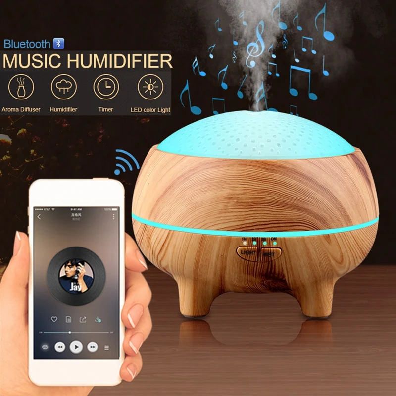 300 мл Арома эфирные масла диффузор Bluetooth музыкальный динамик ультразвуковой