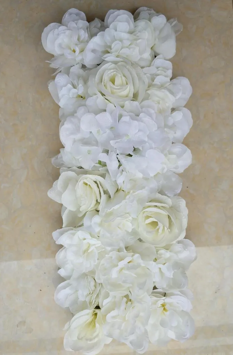 

New Arrival Simulation Rose Hydrangea Flower Rows Wedding Decoration Arch Centerpieces Props 18 colors Available