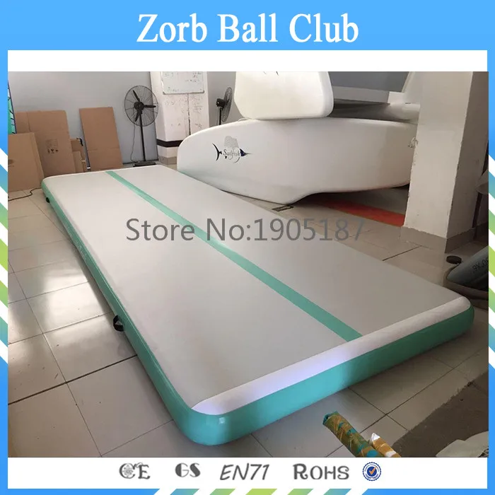 Бесплатная доставка насос надувная гимнастическая воздушная дорожка Mintgreen 6 м