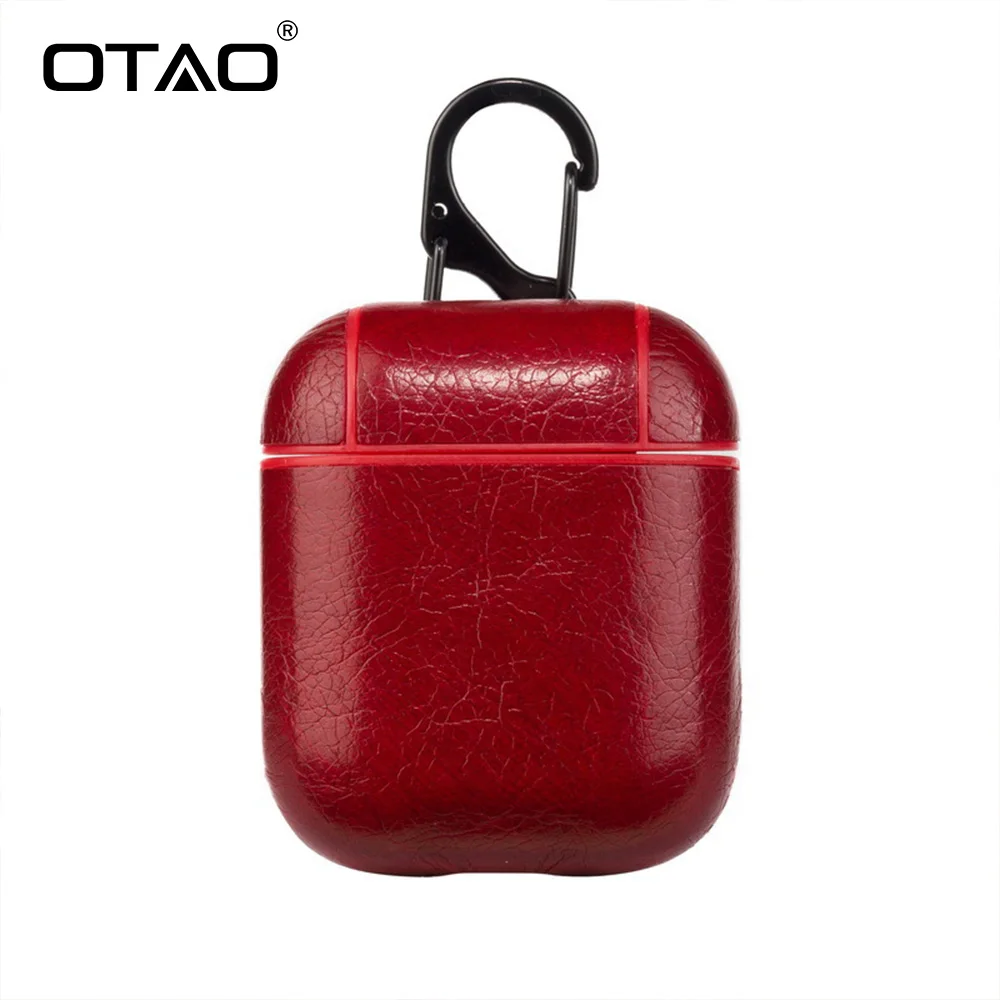 OTAO Airpods чехол для Apple Airpod 1 2 кожаный ремешок с кнопками наушников Аксессуары кожи |