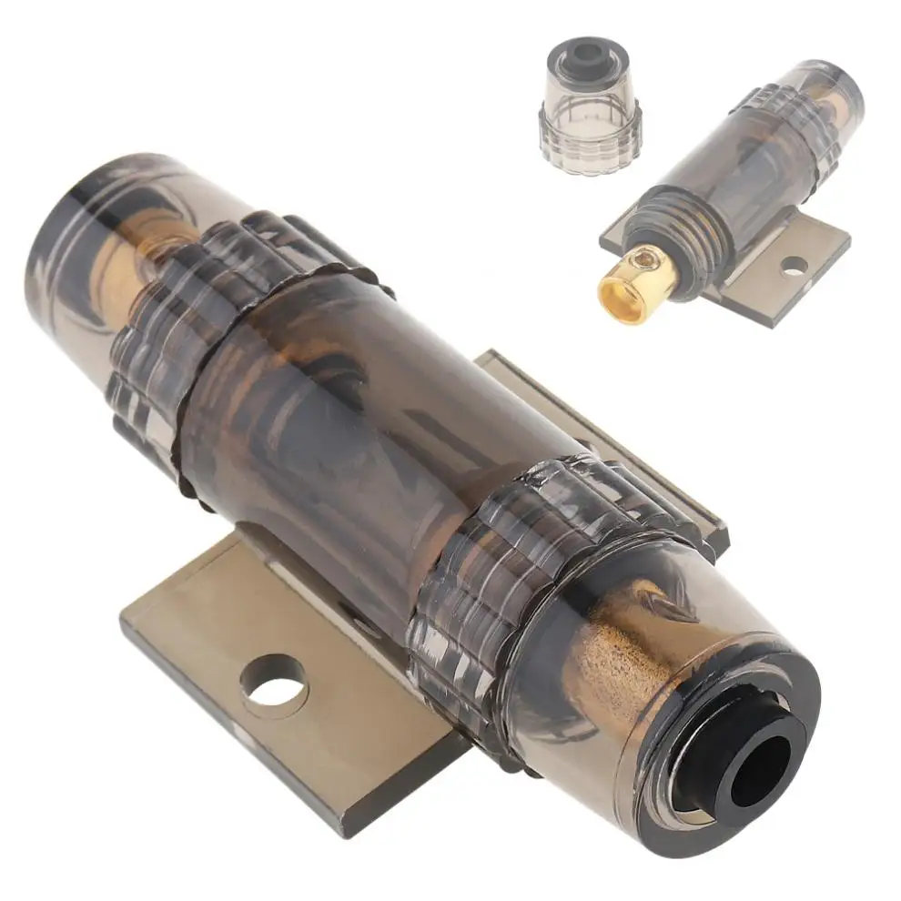 

Universal DC 12V Car Audio Refit Fuse Holder 8 Gauge 60A 86mm Car Stereo Audio Circuit Breaker Inline Fuse