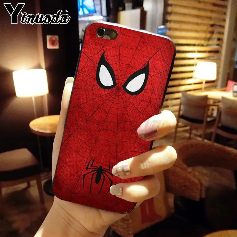 A12 Yinuoda marvel hero Человек-паук DIY Роскошный Высокий протектор на конце чехол для телефона для iphone X XS MAX 5 6S SE 7 8 plus XR мобильный чехол s - Цвет: A12