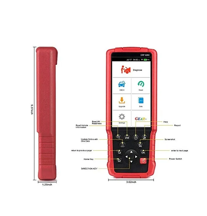 Запуск CRP429C OBD2 код ридер Поддержка двигателя/ABS/Подушка безопасности/AT+ 11 услуги Авто диагностический инструмент