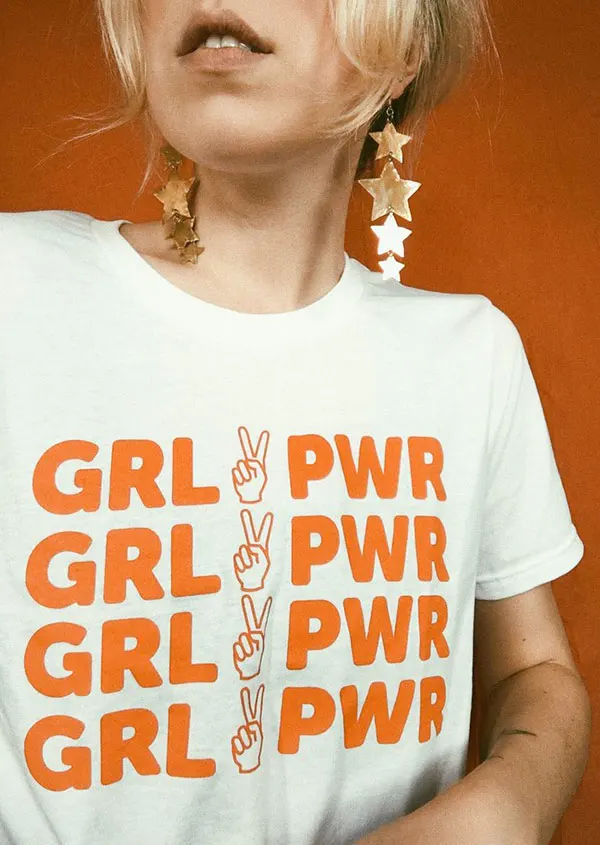 Футболка Girl Power Victory с круглым вырезом Женская забавная футболка графическим