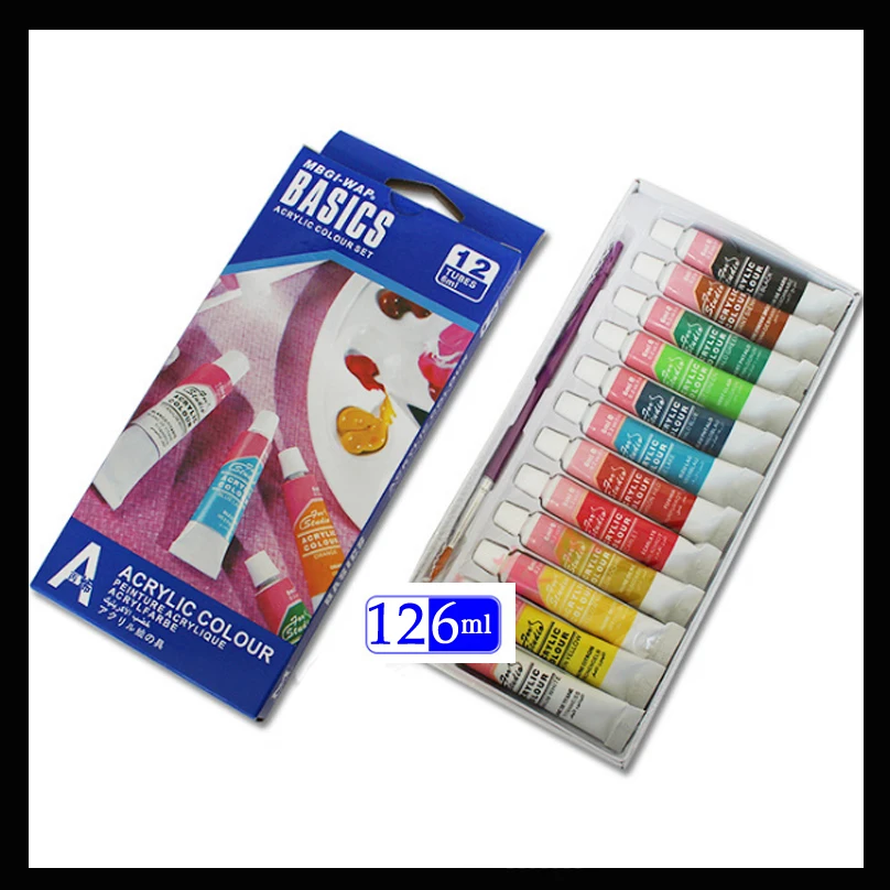 Набор акриловых красок 12 цветов 6 мл | Канцтовары для офиса и дома
