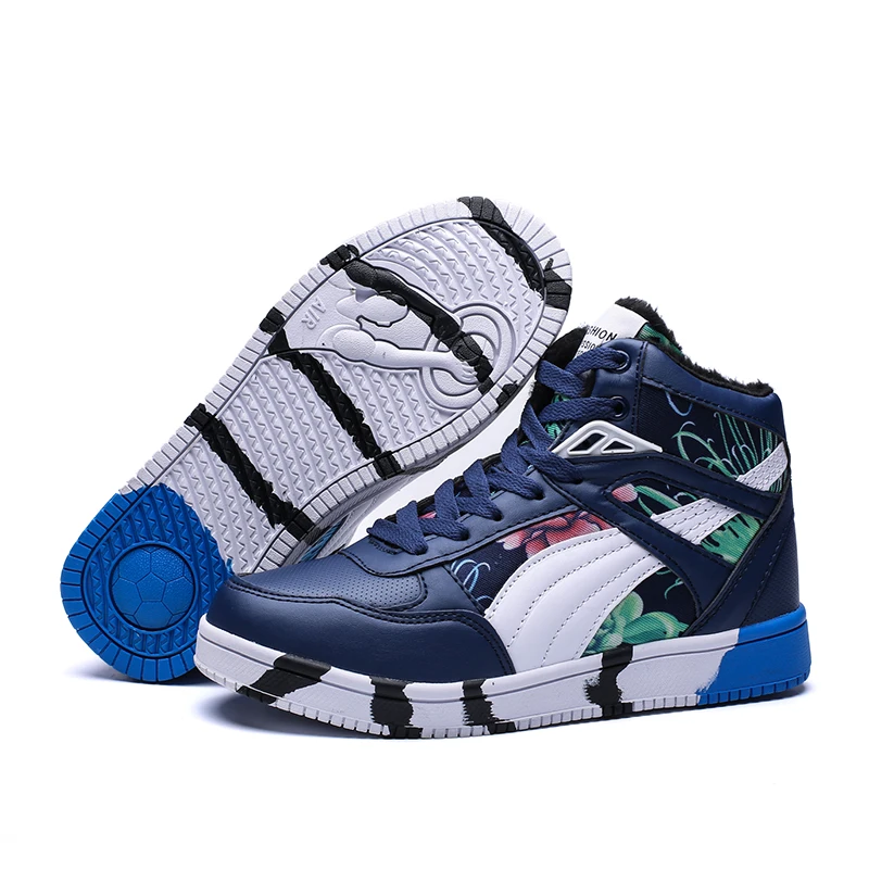 

Hot Sale Ankle Boots Print Skateboarding Shoes Lovers High Shoes Fashion Sneakers Lace-Up Comfortable Trainers Couple Size 35-45