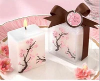 10pcs plum blossom candle wedding baby shower birthday souvenirs gifts favor packaged with pvc box